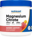 Nutricost Magnesium Citrat Pulver (Raspberry Lemonade, 250 Gram)