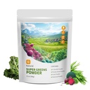 Hudetex Green Powder Superfood til immunforsvar med 12 oz България Green Powder Smoothie Mix med Chlorella, Barley Grass, Kale & Beetroot Smoothie Booster, Chlorophyll giver grønne.