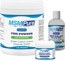 KALA Health MSMPure Starter Bundle med MSM Fine Powder 1lb, MSM Muscle & Joint Cream 2oz og MSM Gel med Organic Aloe 8oz