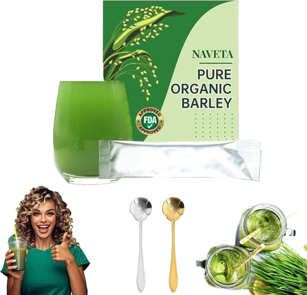 Naveta Barley Grass Powder 100% Pure & Organic, Naveta Pure Organic Barley, Naveta Organic Barley Grass Powder, Be Good for Health (1Pcs)