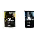 Animal Pak - Praktisk All- in- One Vitamin & Supplement Pack & Flex - Komplet fælles supporttillæg - Indeholder gurkemeje Root Curcumin - Hjælper med at reparere og gendanne Joints - 44 pakker