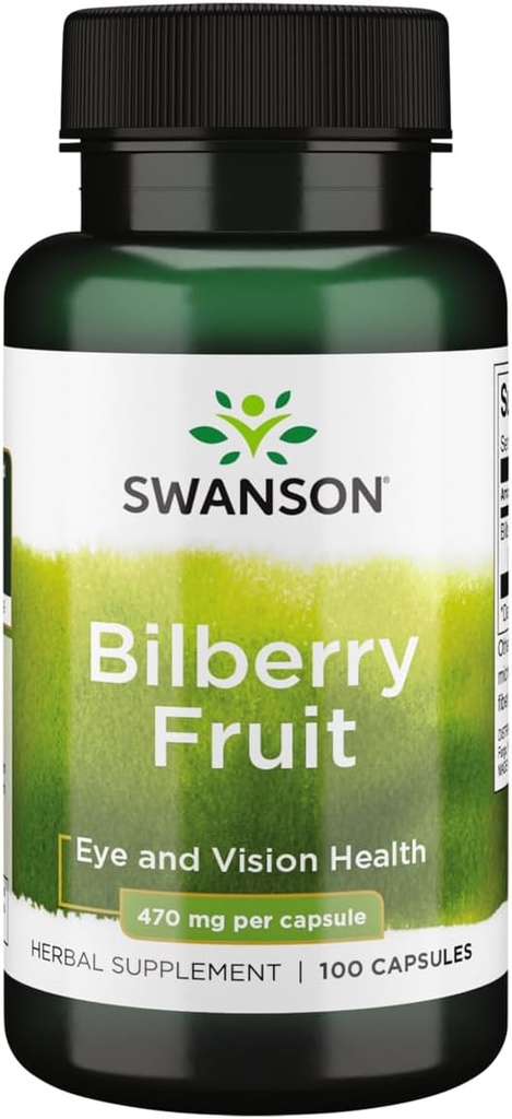 Swanson Bilberry Fruit 470 Milligram 100 Kapsler
