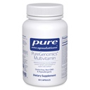 Ren indkapsling PureGenomik Multivitamin - supplement til støtte ernæringsmæssige krav til almindelige genetiske variationer - med vitamin A, B, C, D, E, K & Minerals - 60 kapsler