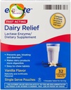 Equate Fast Acting Dairy Relief Lactase Enzyme Dietary Supplement Vanilla Flavor chewables Tablets 32 Count (Pack of 1) + CreativeAndBundle Sticker