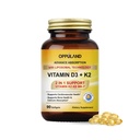 D3- vitamin + K2 5000 IE - Liposomal Technology for Enhanced Absorption - MK- 7 Vitamin K2 100mcg - Understøtter Bone & Calcium Metabolisme - D3K2 Supplement for mænd og kvinder - 90 Softgels