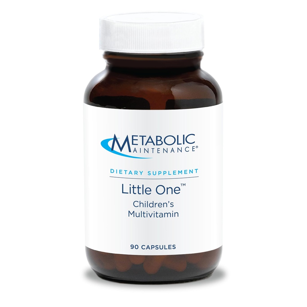 Metabolisk vedligeholdelse Little One - Børns Multivitamin med jern, Børn 6- 12 år - Aktive B-vitaminer, mineraler + D-vitamin til immunforsvar + ben sundhed (90 små sized kapsler)