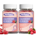 Cranberry Gummies 1000mg, Cranberry Supplements for Women, with D- Mannose 250mg, Womens Probiotic Gummies, Urinary Tract Health, Cranberry Flavor, NO GMO 'er, 60 Greve (Pack of 2)