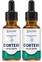 Justified Laboratories (2 Pack) Cortexi Ear Drops Cortexi Sund trommeolie understøtter sunde ører Premium Blend af essentielle olier 2 Flasker