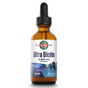 KAL Ultra Biotin 10000mcg DropIns, flydende biotin dråber, hårvækst supplement, høj potens vitamin B7, sundt hår, hud, negle og energistøtte, naturlige blandet berry flavor, ca. 59 Serv, 2oz