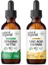 Wild & Organic Stinging Nettle Root Tinktur 2 fl oz & Uric Acid Cleanse Tinktur 2 fl oz