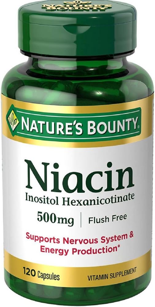 Nature 's Bounty Niacin 500 mg kapsler 120 ea (pakke med 2)
