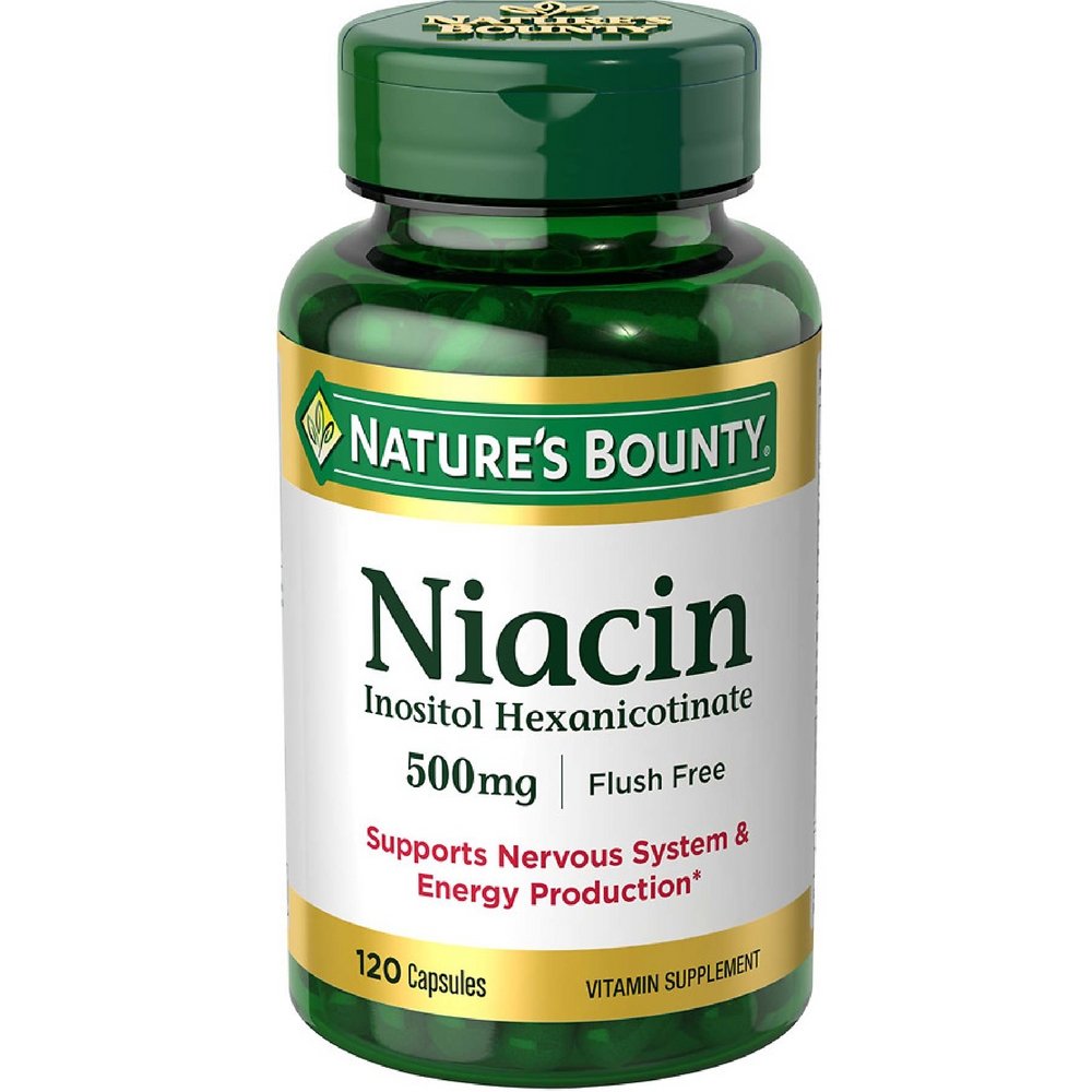Nature 's Bounty Niacin 500 mg kapsler 120 ea (pakke med 2)