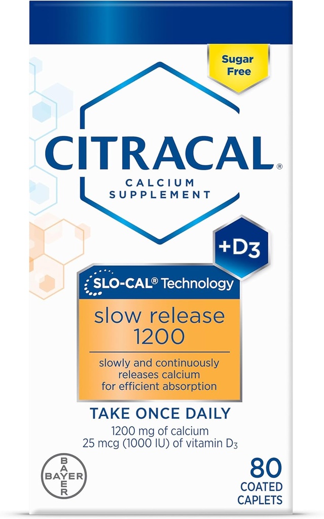 Citracal Calcium Plus D Slow Release 1200, 80 faner