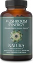 Natura Health Products Mushroom Synergy Supplement - Med Tyrkiet Hale, Red Reishi, Chaga, & Poria Mushrooms - Modulater Sund immunrespons * (180 kapsler)