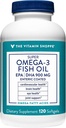 Den Vitamin Shoppe Omega 3 Fish Oil 1290mg, EPA 735mg & DHA 165mg, Renhed Assured, Molekulært Destilleret til at støtte hjerte-kar, fælles og hjerne sundhed (120 Softgels)