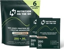 Nutrition On The Go Whey Protein Isolate Packets with Creatine – 25g Protein + 5g Creatine – Single-Serve Travel Protein Powder - Variety Pack (Vanilla & Chocolate) (6-Pack)