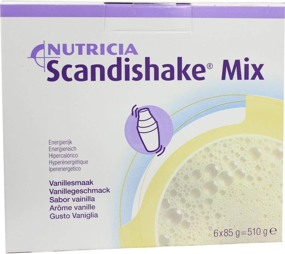 Scandiskulmule Vægt Gain Instant Shake Mix Powder, Vanilla, 3 Ounce Packet - Box med 4