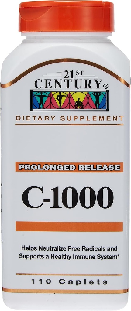 21. århundrede C- 1000 Længerevarende vitamintilskud, 110 tabletter