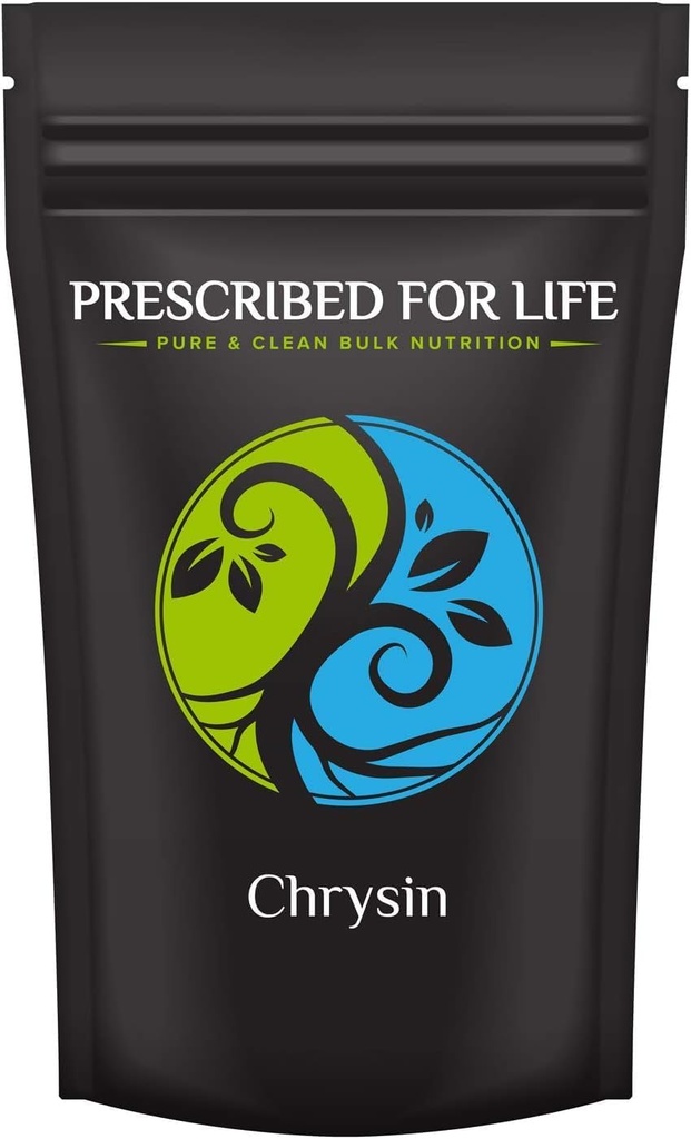 Præskrevet for Life Chrysin Powder, 98% høj renhed pulver, Natural Flavonoid Kosttilskud, Vegan, Gluten Free, Non GMO (4oz / 113g)
