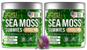 JOYLI Nutrition 2 Pack - Sea Moss Gummies for voksne & Kids - Vegansk Irish Sea Moss Supplement med Bladerwrack & Burdock Root - Sugar- Gratis immunforsvar Support Kosttilskud - 60 Gummy Bears per pakke