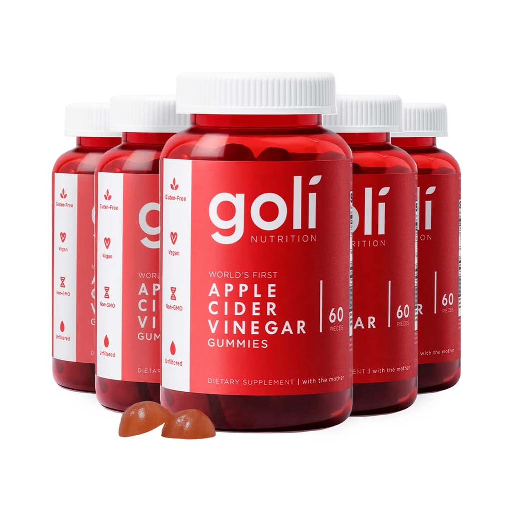 Goli Æble Cider Vincitol Gummy Vitamin - 300 Count - Vitamin B12, Gelatin- Free, Gluten- Free, Vegan & Non- GMO