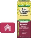 Spring Valley Brain Performance Support, 60 Count + STS Sticker.