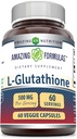 Amazing Formulas Reduceret L- Glutathione Supplement Note 124; 500 Mg Per Serving Note 124; Veggie Kapsler Note 124; Non- GMO Note 124; Gluten Free Note 124; Made in USA (1 Pack Note 124; 60 Tæl)
