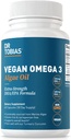 Dr. Tobias Vegan Omega 3 Supplement, 1400mg Algae Oil, 420mg DHA, og 210mg EPA per Servering, Non- GMO, Gluten- Free, Carrageenan- Free, 60 Kapsler, 30 Servere