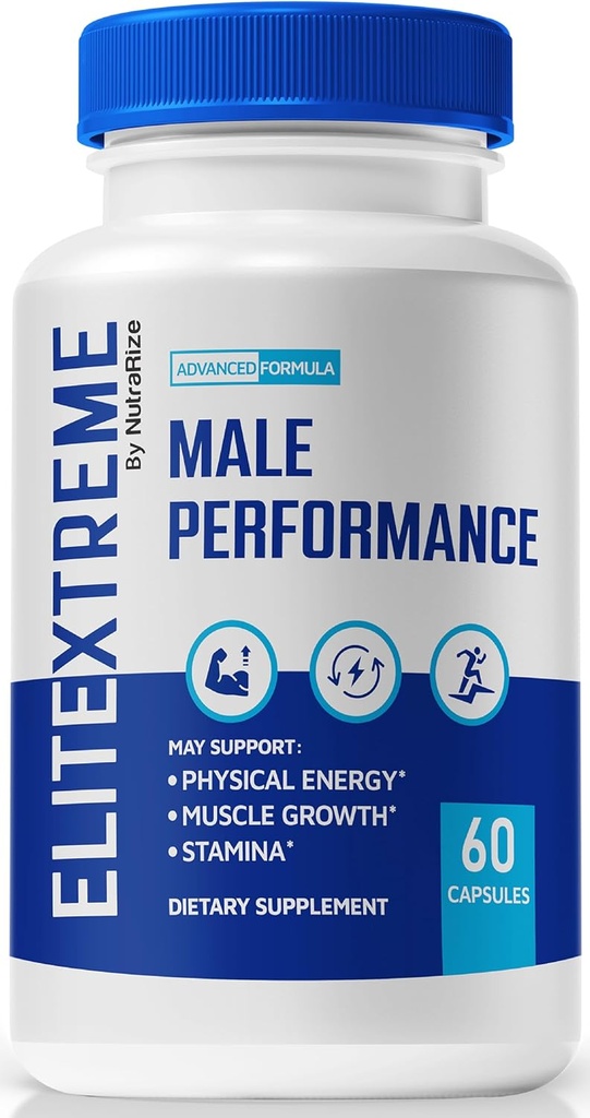 EliteXtreme Mand tillæg, EliteXtreme Man piller, Alle naturlige kost kapsler til mænd, 1200 MG Multivitaminer til samlet sundhed, Elite Xtreme Anmeldelser (60 kapsler)