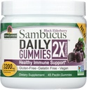 Nature 's Svar Sambucus Daily Gummies against 124; 2X More Elderberry 3200 mg Concentration against 124; Alkohol- fri, Gluten- fri, Gelatin- fri, Vegan, Non- GMO & No Preservatives