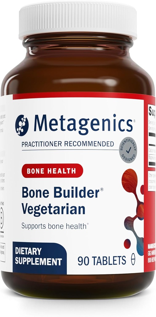 Metagenics Bone Builder Vegetar - Bone Building Supplement * - Bone Sundhed med Magnesium & Calcium - Vegetarisk Mineral Support * - For mænd og kvinder - 90 Servering