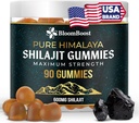 Shilajit Gummies - Sugar- Free Himalayan Organic Supplement: 124; 600mg Shilajit, 90 Gummies for Energy & Wellness