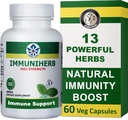 Immuniherb immunforsvar supplement - Urteimmune supplement med ingefær, Forsythia, lakrids rod, C-vitamin & zink - naturlige immunboostere til daglig støtte, ikke-GMO - 60 Veg kapsler