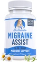 Bedst Migræne Relief Produkt med Magnesium - Migræne Assist Supplement med Quercetin, Feverfew, Butterbur, CoQ10 fra Dr. Danielle, 90 Kapsler