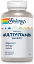 SOLARAY Spectro Energy Multivitamin til kvinder og mænd - Cellular Energy, fordøjelse, øje sundhed og immunforsvar - w / vitamin A, vitamin B Complex, CoQ10, jern, enzymer, Lutein - 30 Serv, 120 VegCaps