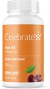 Fejre Vitamin jerntilskud med C-vitamin - 45mg jern, 60mg C-vitamin, Bariatriske Vitamin til WLS patienter, Lodret Ærme & Gastrisk bypass Kirurgi - Cherry, 30 Soft Chews