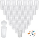 100Pcs Plastic Tomme reception Hætteglas, 13 Dram pill flasker, vandtæt fælles pilleflasker med pop top Caps Medicine Container til piller, håndværk, slik, kosttilskud og mere