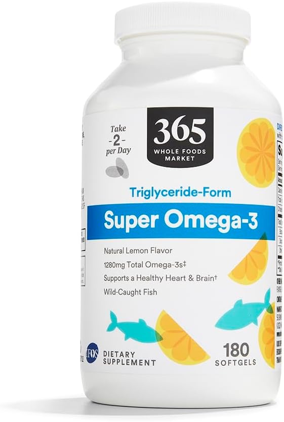 365 af Whole Foods Market, Super Omega 3, 180 Greve