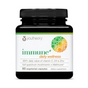Youtheory Immune+ Daily Wellness - 60 Vegetarian Capsules (20 Day Supply) - Reishi, Turkey Tail, Cordyceps & Maitake Mushroom Supplement - Immune Support Supplement* with Vitamin C, Vitamin D3 & Zinc