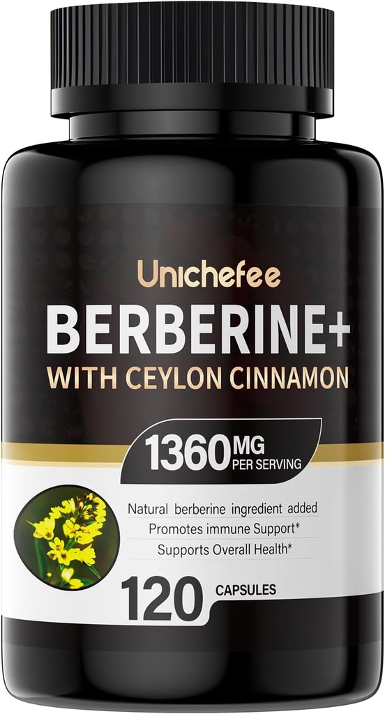 Berberine - 1000- 1500 mg daglig - Berberine HCL supplement til metabolisk støtte - Gluten- Free & Vegan Kosttilskud til mænd og kvinder 16