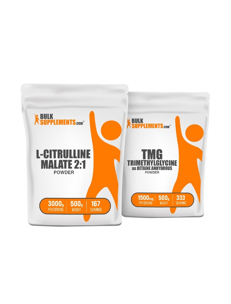 BulkSupplements Citrullin Malat 2: 1 500g + Trimethylglycin TMG 500g Bundle