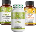 Premium Neem & gurkemeje supplement Bundle - 2-in-1 Capsule Formel for hud sundhed, immunforsvar & rensestøtte
