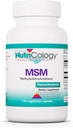 Nutricology MSM Supplement - Joint Support, Methylsulfonylmethan, for hårvækst, hud & negle, 500 mg vegetariske kapsler - 150 tal