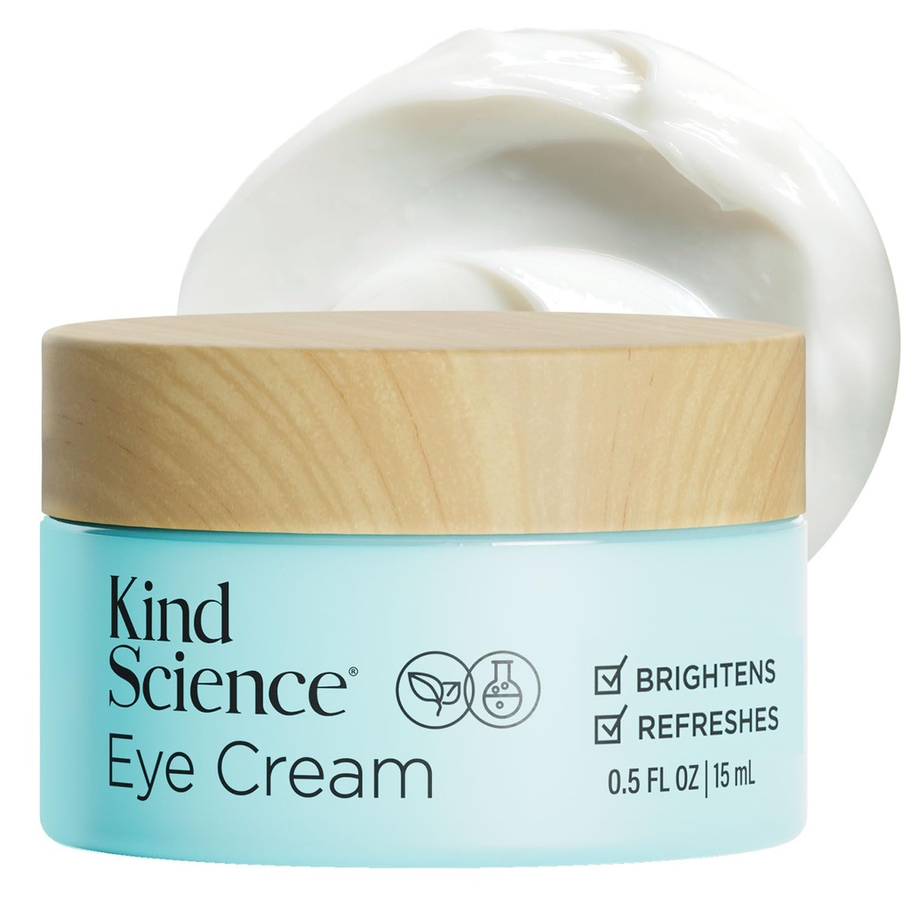 Kind Science af Ellen DeGeneres Eye Cream - Under Eye Cream for Wrinkles Væsentligt Smooths & Fuisturizes - Anti Aging med Hyaluronuic Acid, C-vitamin - duft fri, Paraben Free, 0,5 fl oz