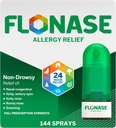 Flonase Allergi Relief Nasal Spray, 24 timers non Drowsy Allergi Medicin, målt Nasal Spray - 144 Sprays- Fall og sæsonbetinget Allergi Relief