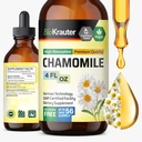 BIO KRAUTER Kamille Tinktur - Kamille Extract - Supplement til afslapning og Calmness Support - Alkohol og sukker fri - Vegansk dråber 4 Fl.Oz.
