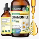 BIO KRAUTER Kamille Tinktur - Kamille Extract - Supplement til afslapning og Calmness Support - Alkohol og sukker fri - Vegansk dråber 4 Fl.Oz.