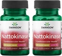 Swanson Nattokinase 2000 Fibrinolytiske Enheder 100 Milligram 30 Kapsler Enzyme (2 Pack)
