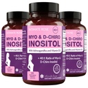 Intimate Rose Myo-Inositol & D- Chiro Inositol Blend - 40: 1 Blend Ratio - kvinders daglige wellness support - D-vitamin & Ashwagandha, 3 flasker