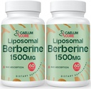 Liposomal Berberine HCL - Berberine 1500mg High Bioavailability, Berberines Supplement for kvinder og mænd (2 Pack)